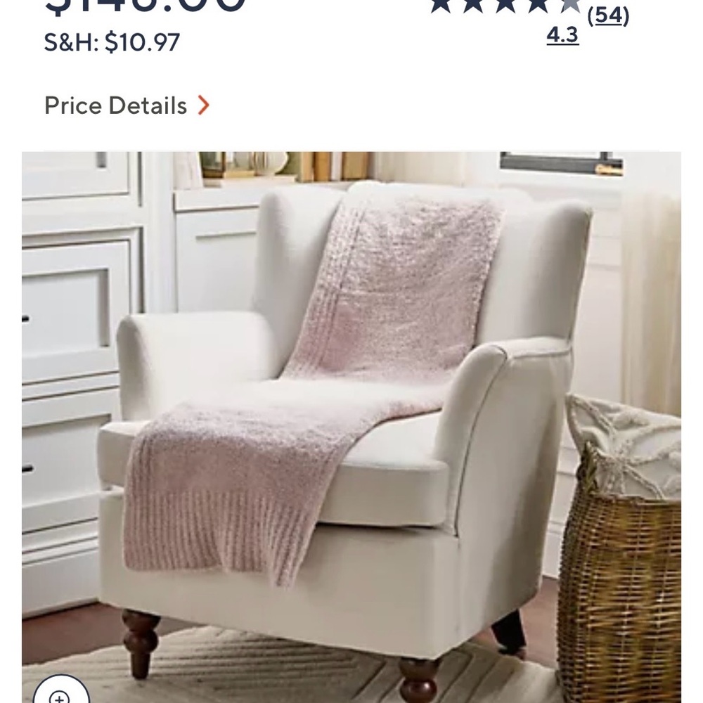 Barefoot Dreams CozyChic Blanket in Cream